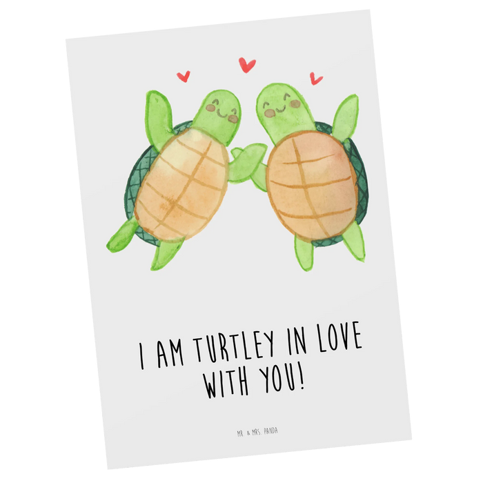 Postkarte Schildkröten Paar
