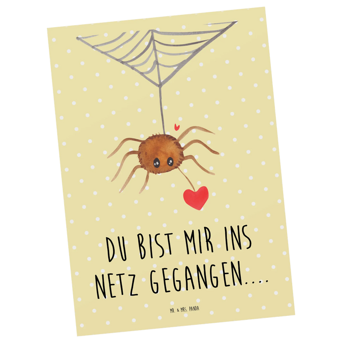 Postkarte Spinne Agathe Liebe