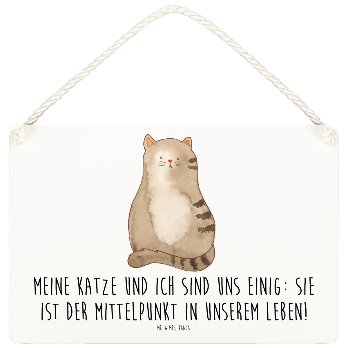 Deko Schild Katze Sitzen