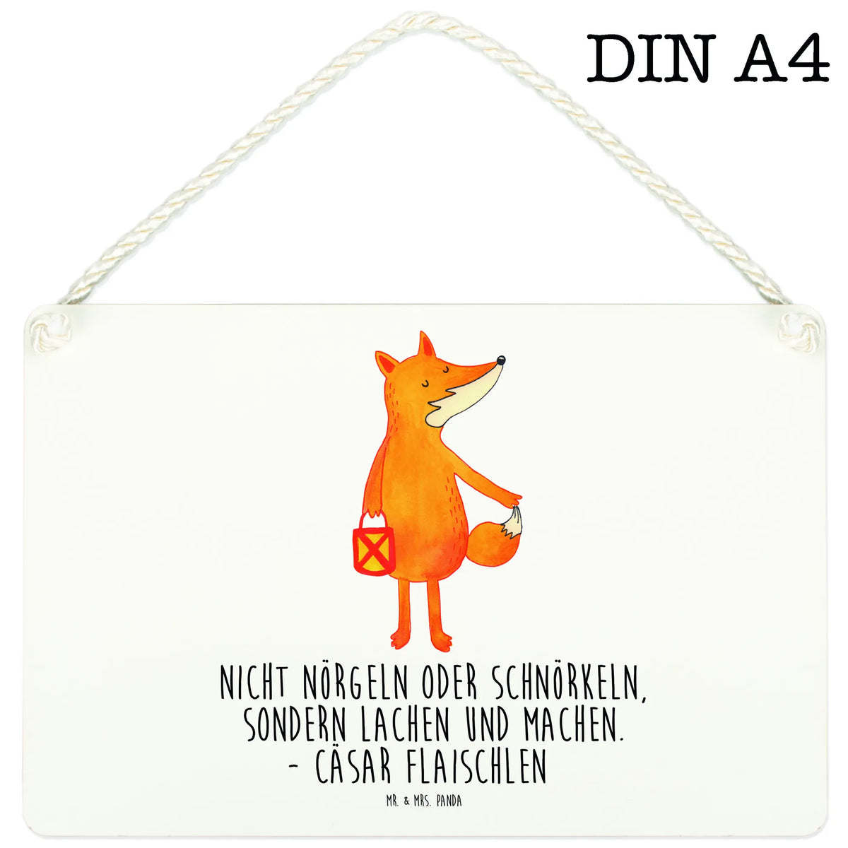 Deko Schild Fuchs Laterne