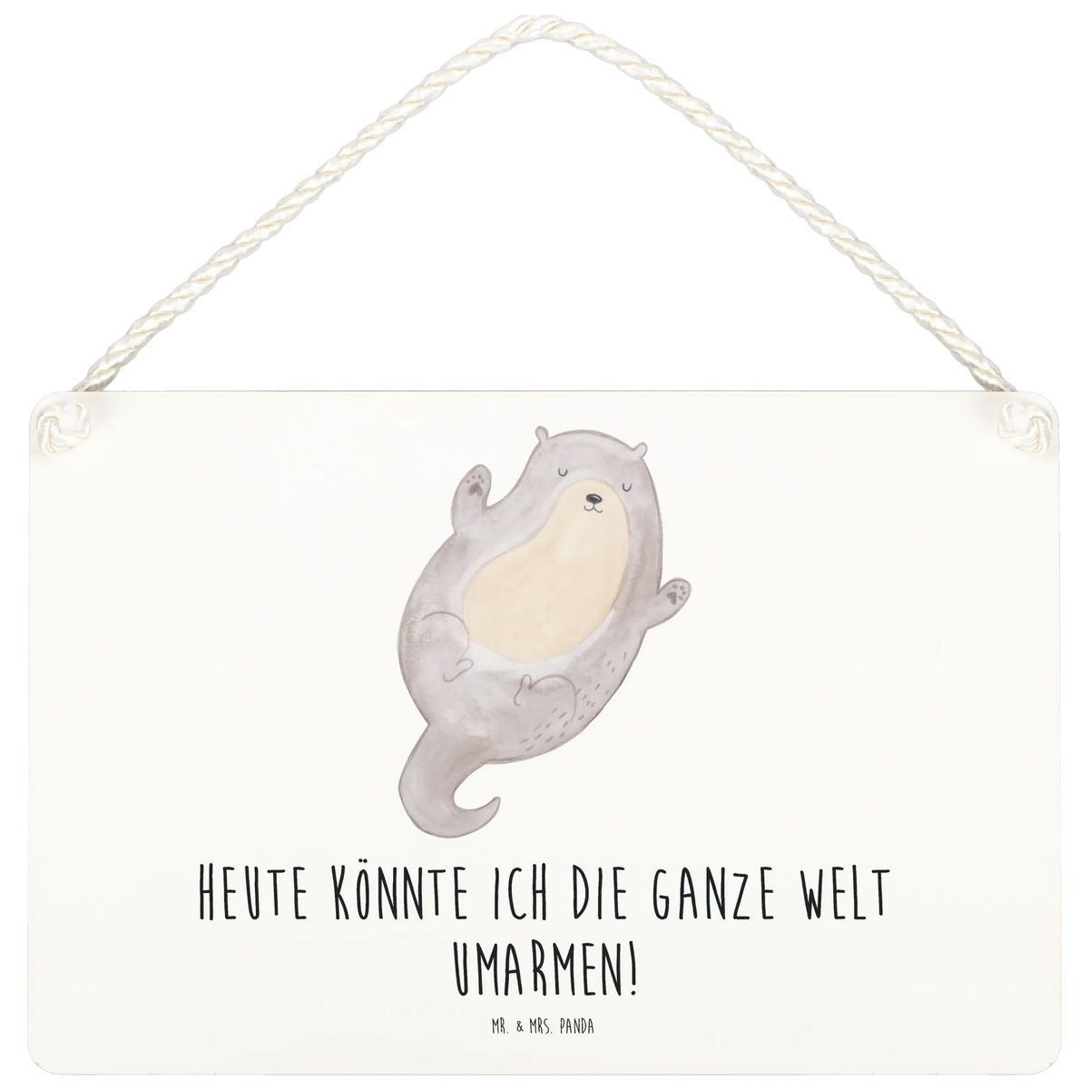Deko Schild Otter Umarmen