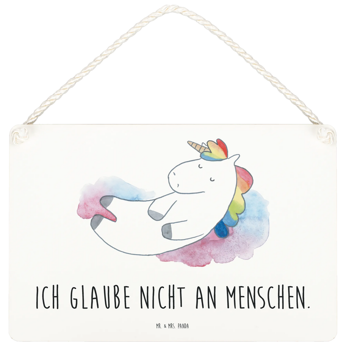 Deko Schild Einhorn Wolke 7