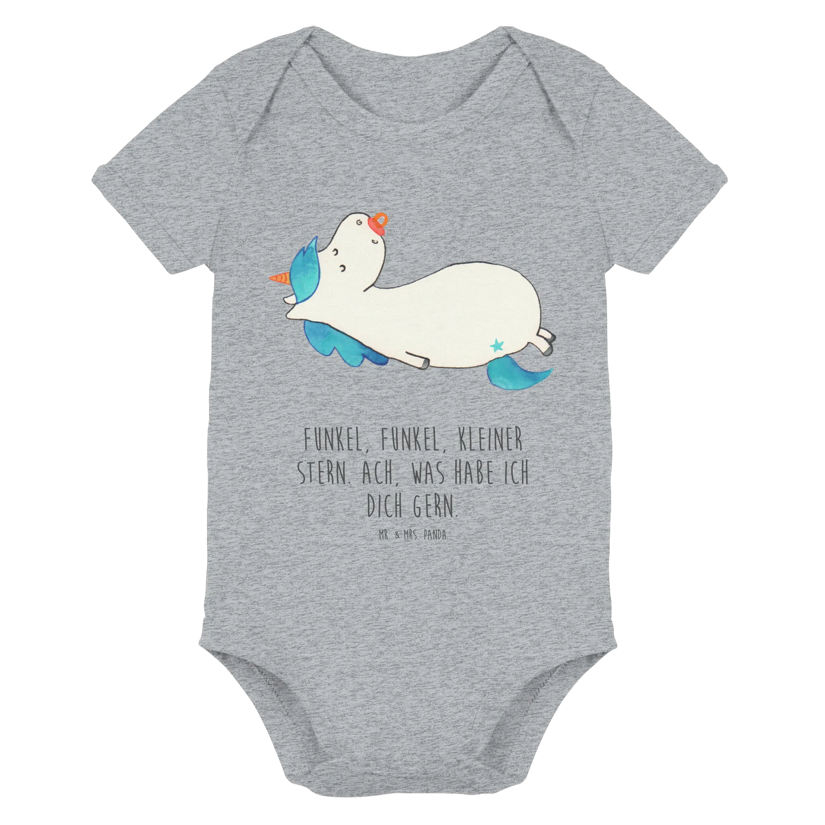 Organic Babybody Einhorn Sternchen