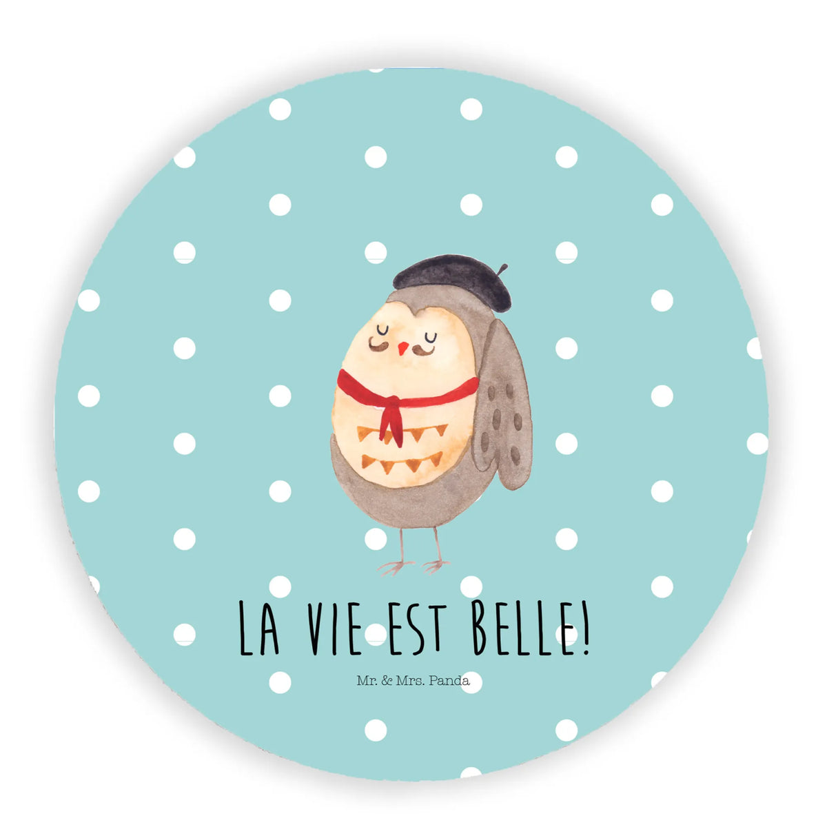 Rund Magnet Eule Frankreich