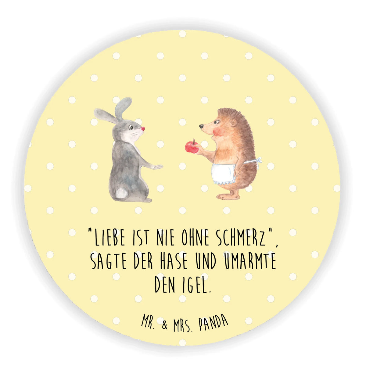 Rund Magnet Hase Igel