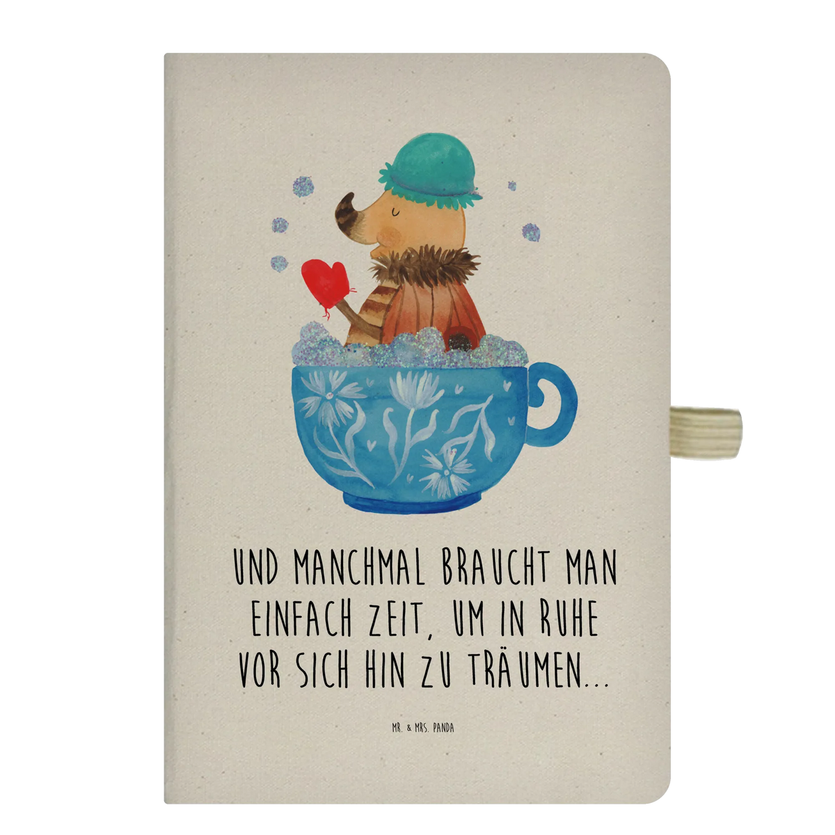 Baumwoll Notizbuch Motte Schaumbad