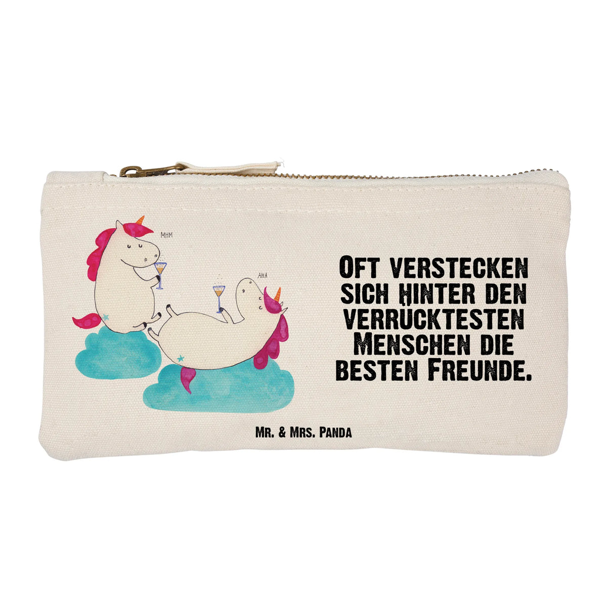 Make-up bag unicorn sparkling wine
