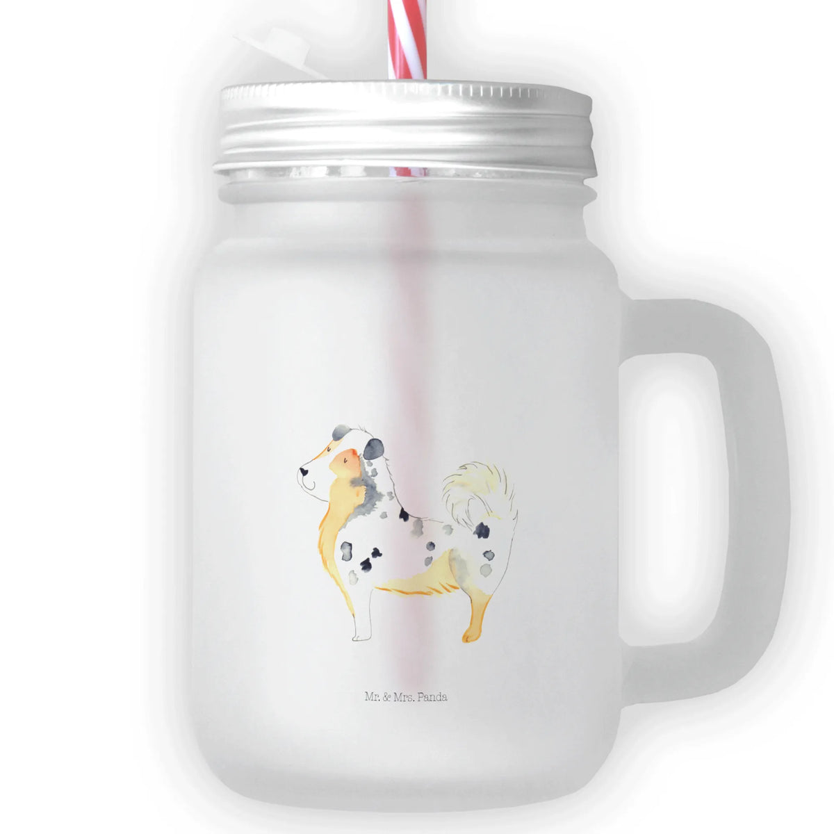 Trinkglas Mason Jar Hund Australien Shepherd