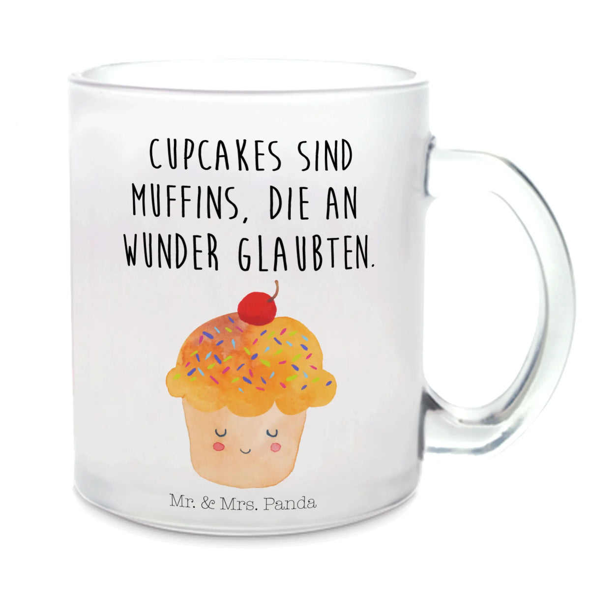 Teetasse Cupcake Teetasse Glas, getränkebecher, Henkelbecher, Teetasse aus Glas, Motivtasse, Glas Teebecher, Pott, Haferl, Kakaotasse, Teeglas, glastasse, Henkeltasse, Teetasse, Tee Tasse, Häferl, Trinkglas, Glasbecher, getränkeglas, Lustige Sprüche, Tiere, Tiermotive, Gute Laune, Motivation Sprüche, Backen Geschenk, Küche Deko, Küche Spruch, Geschenk Koch, Cupcakes, Wunder, Muffin