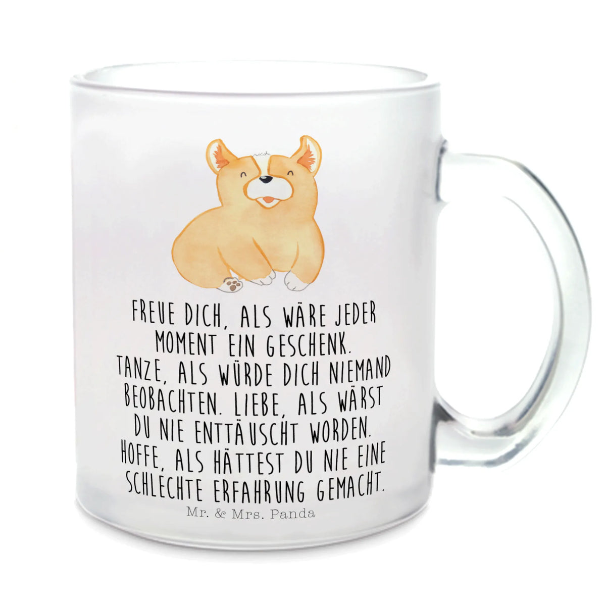 Teetasse Corgie Teeglas, Tee Tasse, glastasse, Motivtasse, getränkeglas, Henkelbecher, Haferl, Glasbecher, getränkebecher, Henkeltasse, Pott, Trinkglas, Kakaotasse, Teetasse, Glas Teebecher, Teetasse aus Glas, Teetasse Glas, Häferl, Hund, Hunderasse, Hundebesitzer, Hundemotiv, Haustier, Tierliebhaber, Sprüche, Hundespruch, Welsh Corgie Pembroke, Spruch, Corgie, Lebensfreude, Motivation, Britisch