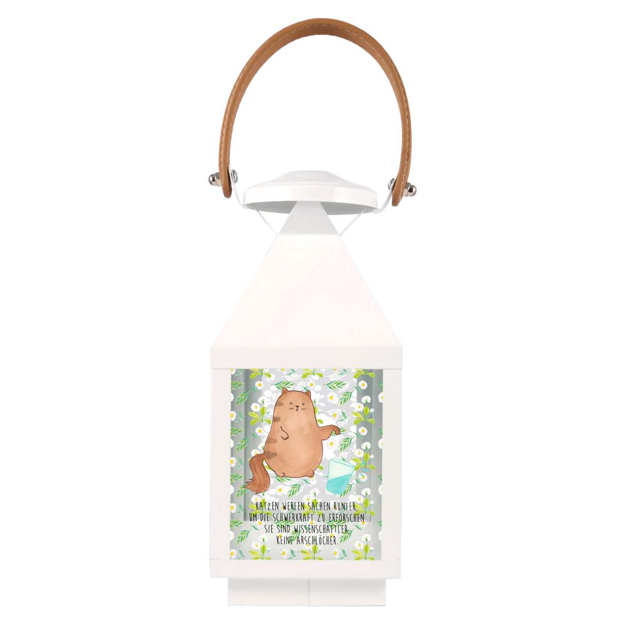 Deko Laterne Katze Wasserglas