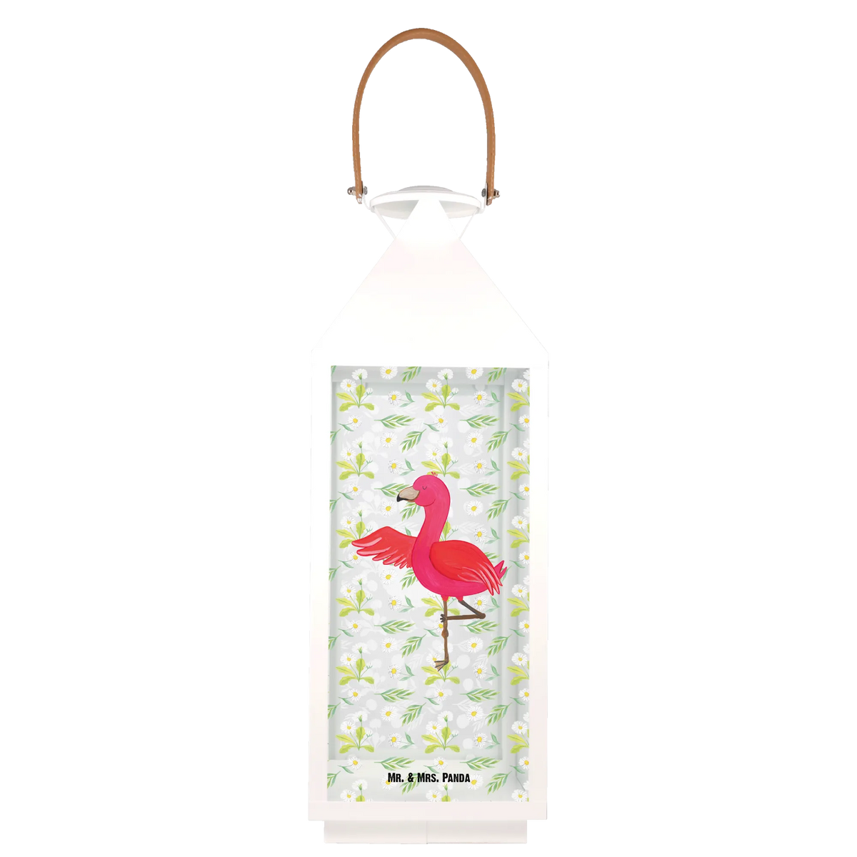 Deko Laterne Flamingo Yoga