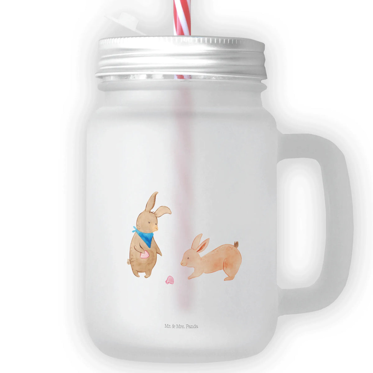 Trinkglas Mason Jar Hasen Muschel