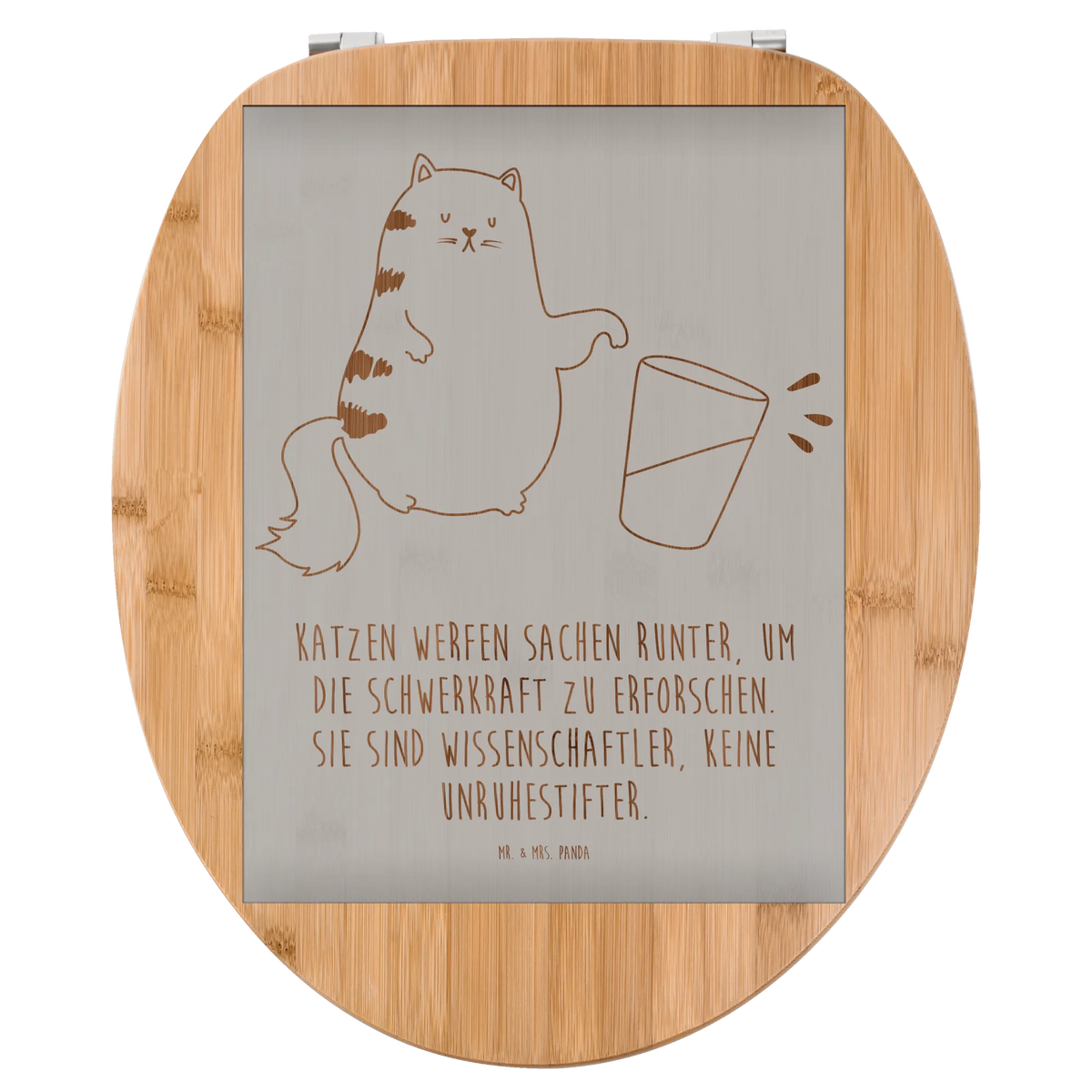 WC Sitz Katze Wasserglas