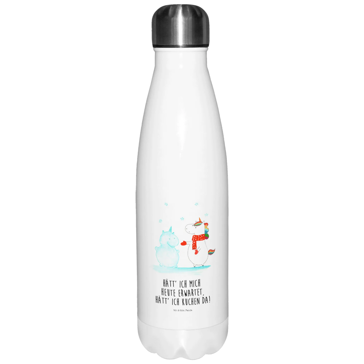 Thermosflasche Einhorn Schneemann
