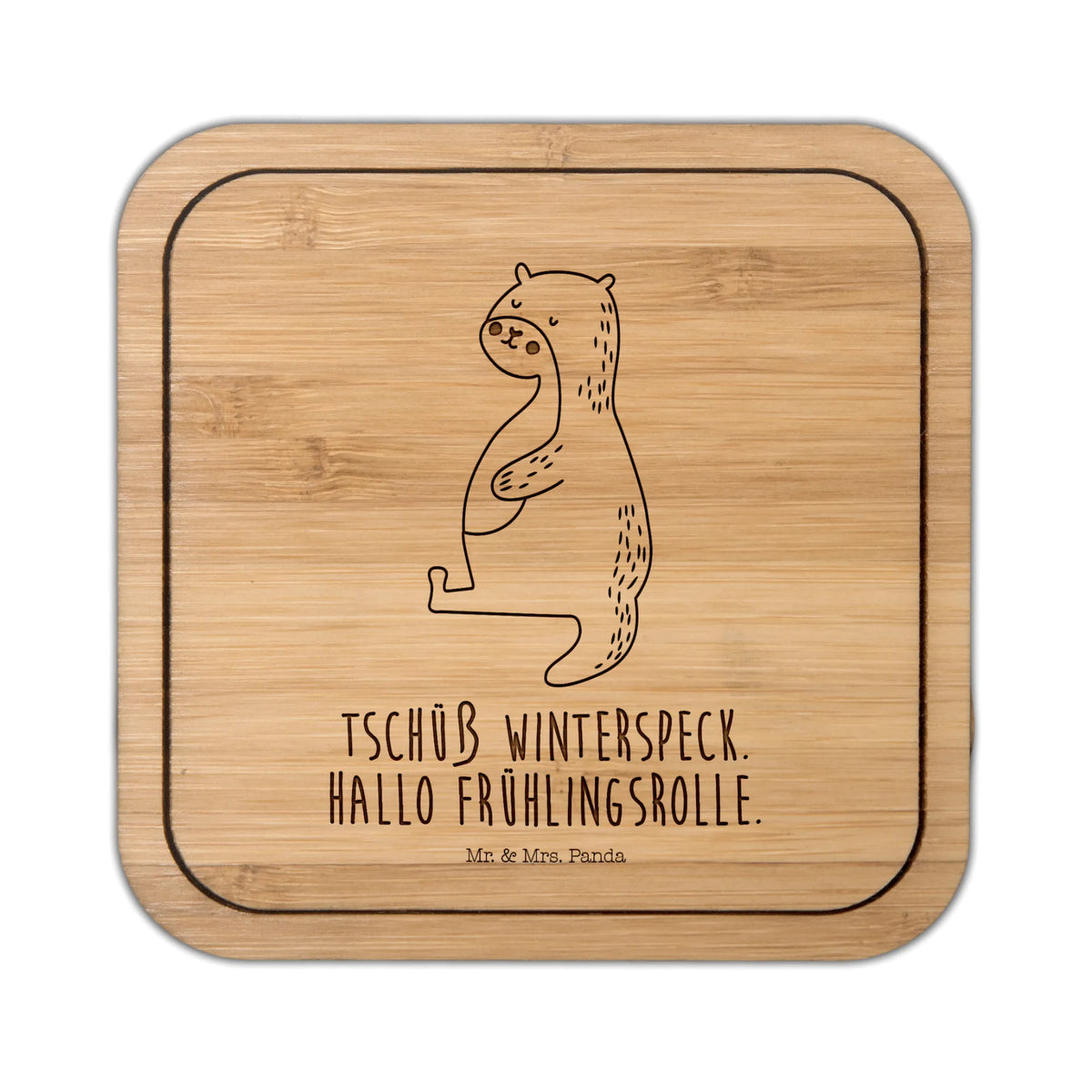 Untersetzer quadratisch Otter Bauch