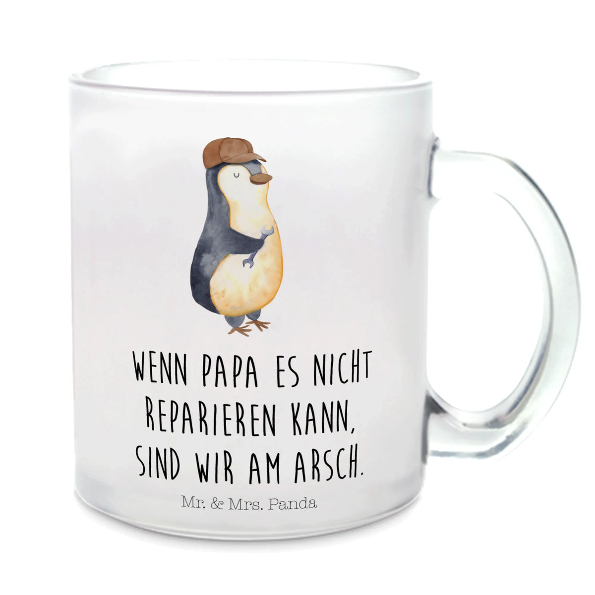Teetasse Wenn Papa es nicht reparieren kann, sind wir am Arsch Henkeltasse, Haferl, Pott, getränkebecher, glastasse, Teetasse Glas, Kakaotasse, Glas Teebecher, Tee Tasse, Trinkglas, Häferl, Motivtasse, Teetasse, Glasbecher, Henkelbecher, Teetasse aus Glas, getränkeglas, Teeglas, Muttertag, Vatertag, Mama, Papa, Oma, Opa, Familie, Schwester, Bruder, Geschenk Papa, Bester Papa Der Welt, Vater