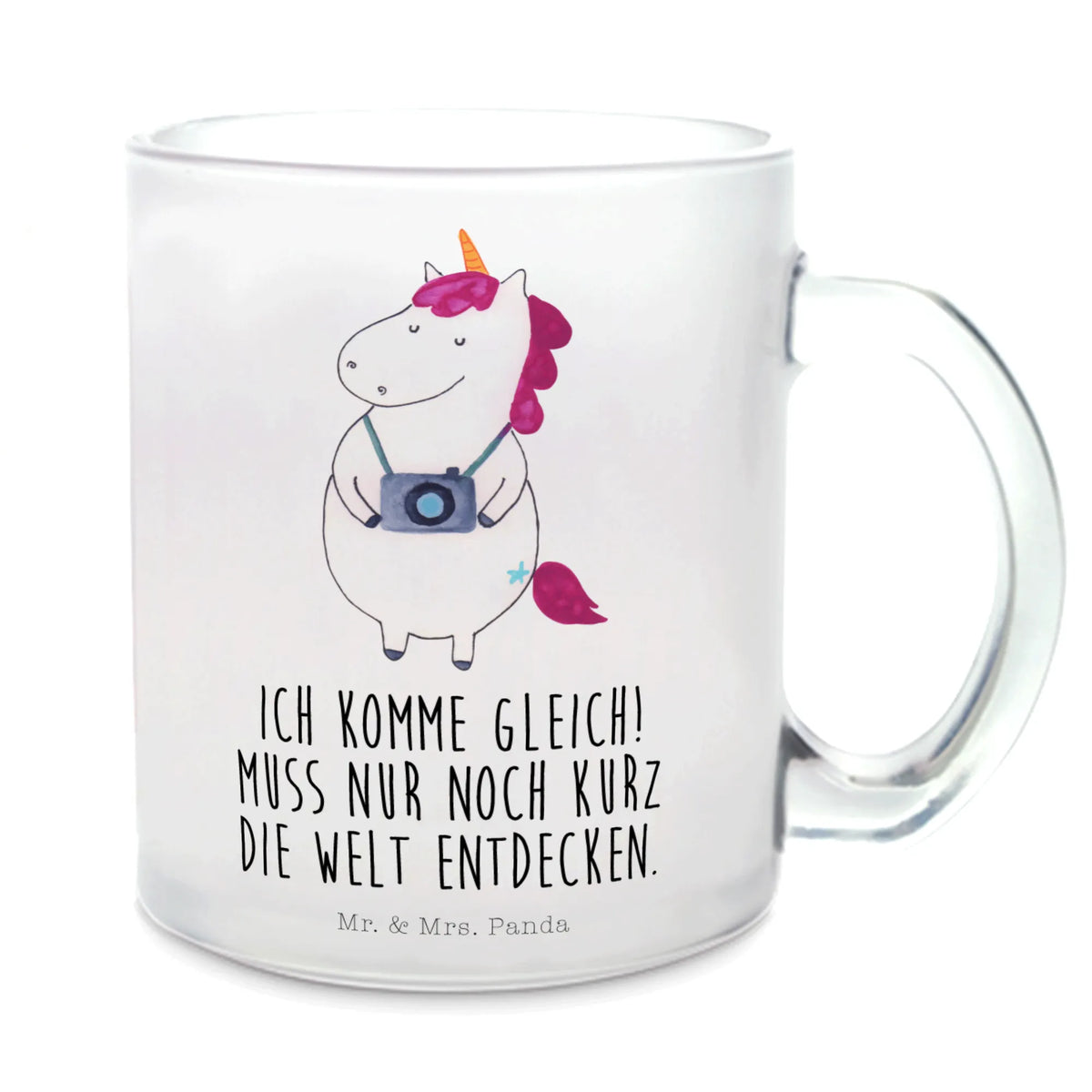 Teetasse Einhorn Fotograf Tee Tasse, Teetasse aus Glas, Glas Teebecher, Trinkglas, Häferl, Haferl, Teetasse Glas, Teeglas, getränkebecher, Henkeltasse, glastasse, getränkeglas, Kakaotasse, Glasbecher, Henkelbecher, Teetasse, Pott, Motivtasse, Unicorn, Einhorn, Einhörner, Einhorn Deko, Reisen, Urlaub, Weltreise, Kurztrip, Kamera, Fotograf, Reise, Städtereise, Tourist, Fotografie, Weltenbummler