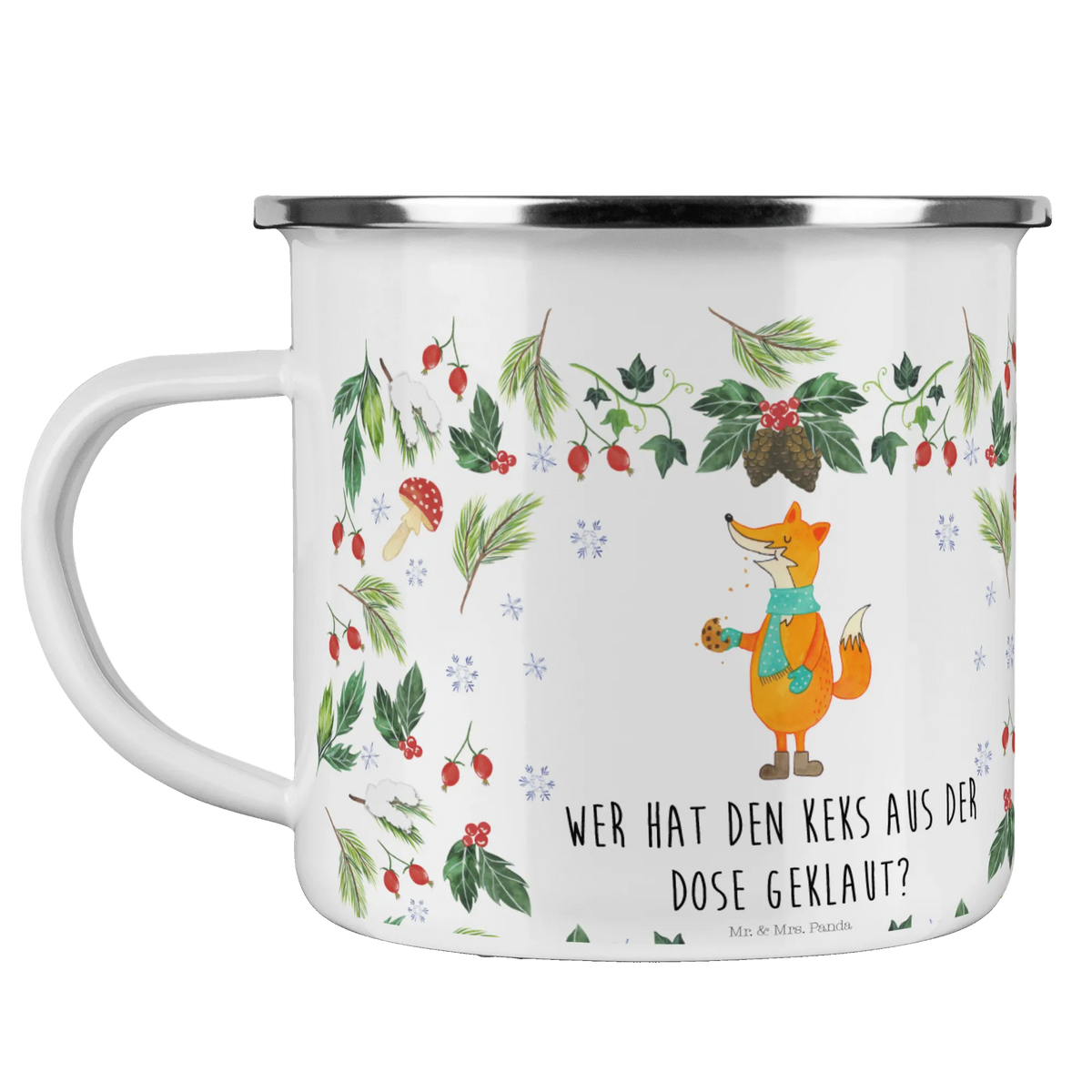 Camping Emaille Tasse Fuchs Keksdose emaillebecher, Outdoor Tasse, Outdoor Becher, outdoortasse, Tasse Emaille, Pott, Campingtasse, reisetasse, blechbecher, Emaille Becher, metallbecher, becher emaille, Teebecher, Motivtasse, wandertasse, Reisebecher, Kaffeepott, Campingbecher, Teetasse, Haferl, wanderbecher, Blechtasse, Emailletasse, Emaille Tasse, Weihnachten, Winter, Weihnachtsdeko, Nikolaus, Advent, Heiligabend, Wintermotiv