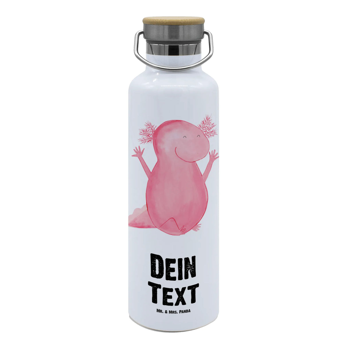 Personalised drinks bottle axolotl Hooray Axolotl, Axelotl, marine animals, Mexican walking fish, salamander, fun, amphibian, tail, joy, motivation, satisfaction, axolotl, axolot, cheerful