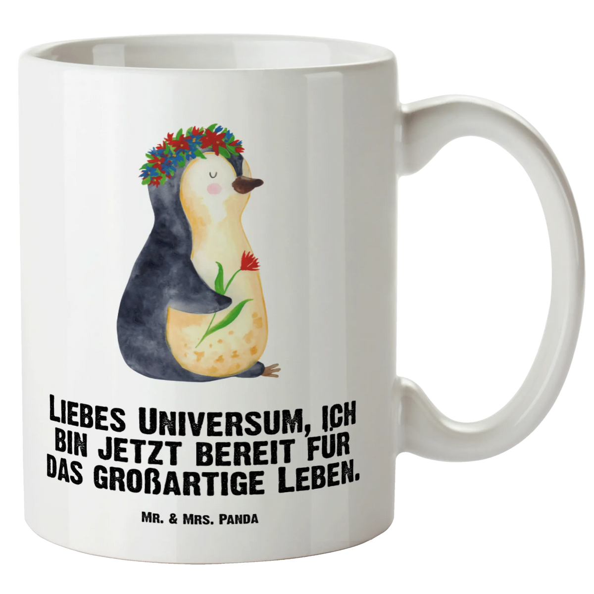 XL Tasse Pinguin Blumen XL Tasse, tasse mit henkel, Haferl, Kaffeepott, Keramikbecher, hochwertige tasse, großer kaffeepott, Becher XL, großer becher, jumbotasse, Mega Tasse, Riesenkaffeetasse, Teetasse XL, Große Tasse, Keramiktasse, Henkelbecher, Riesentasse, Kaffeetasse XL, Teebecher, steingut tasse, Pott, Teepott, Jumbo Tasse, weisse tasse, Große Tasse Mit Henkel, Große Teetasse, Henkeltasse, Tasse Extra Groß, Große Keramiktasse, Pinguin, Geschenkidee, Wünsche, Ziele, Universum, Lebenslust, Pinguine, Blumenkranz, Motivation, Leben, Liebeskummer, Lebensziele