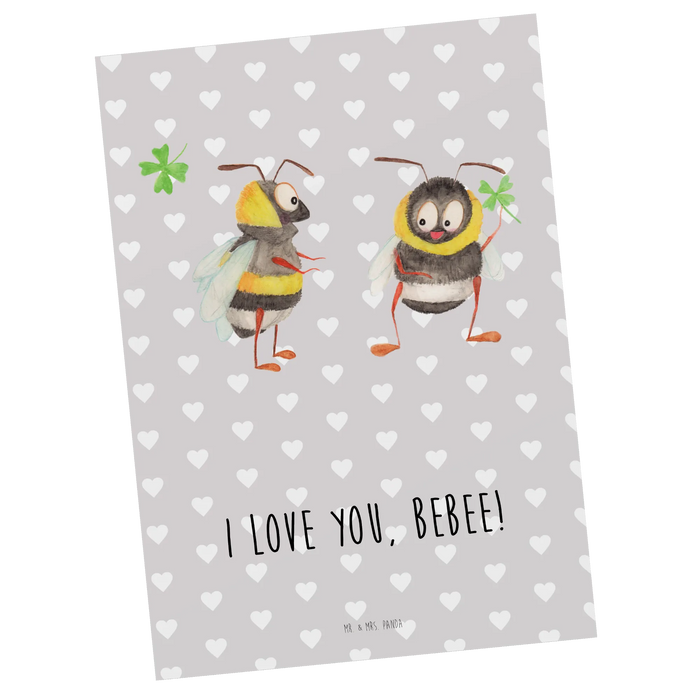 Postkarte Bienen Paar