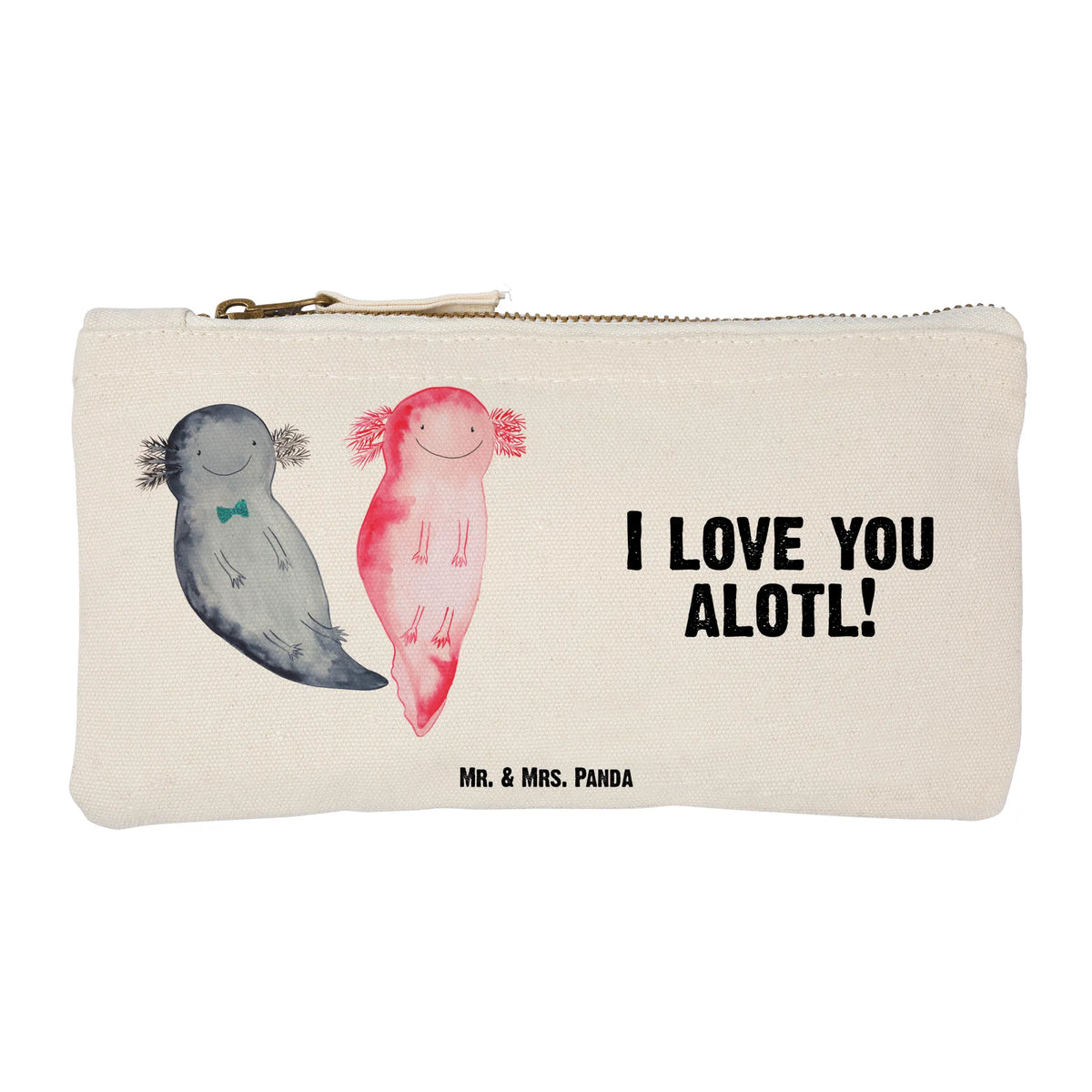 Make-up bag axolotl Love Loving, Two, Together, Marriage, Proposal of marriage, Love gift, gift for her, gift for him, anniversary gift, Valentine's Day Gift for Women Love Gift Anniversary Wedding Anniversary Party Favor Gift for Girlfriend Gift for Partner Boyfriend Gift Token of Love for Men for Husband