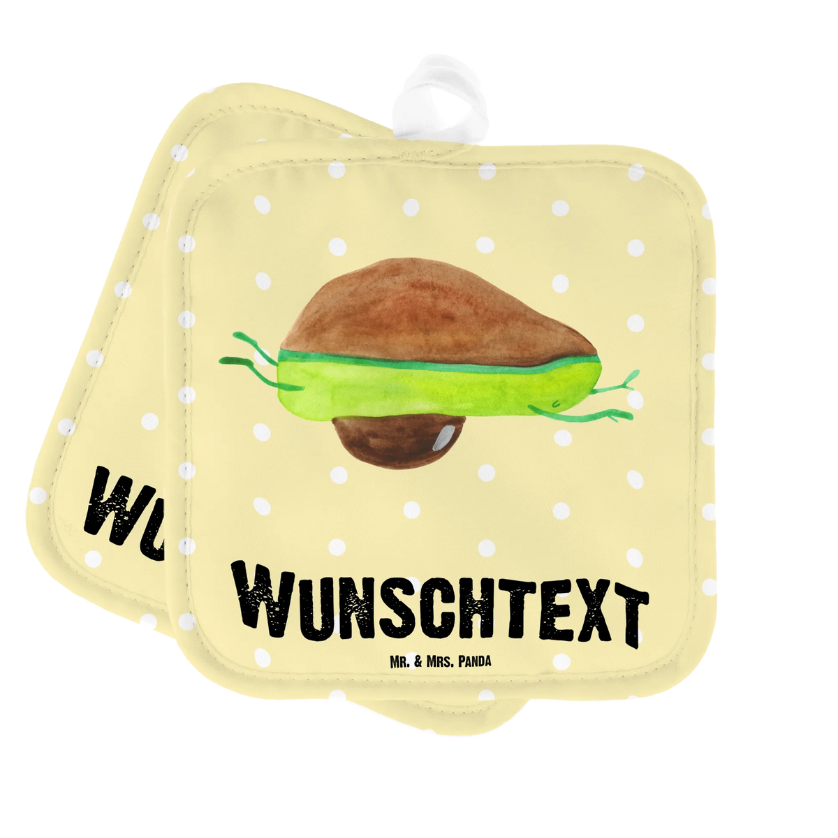 Personalised pot holder avocado yoga avocado, vegetables