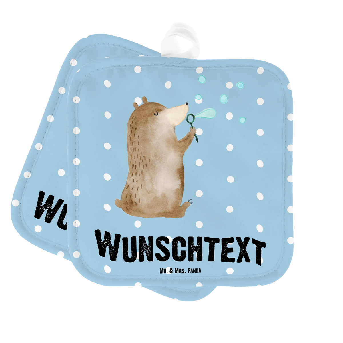 Personalisierte Topflappen Bär Seifenblasen Küchenzubehör personalisiert, Topflappen Personalisiert, Topfhandschuhe mit Namen, Küchentextilien personalisiert, Personalisierte Topfhandschuhe, Personalisierte Topflappen, Topflappen selbst gestalten, Küchenaccessoires personalisiert, Topflappen Set Personalisiert, Topflappen mit Namen, Topfhandschuhe personalisiert, Topflappen bedrucken, Teddy, Bär, Teddybär, Seifenblasen Bär Lustig Sein Glücklich Traurig Happy