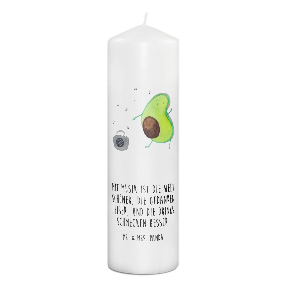 Kerze Avocado Tanzen Erinnerungslicht, Erinnerungskerze, Zylinderkerze, Blockkerze, Kerze, Bedruckte Kerze, Wachskerze, Stumpenkerze, Gesund, Veggie, Avocado, Vegan