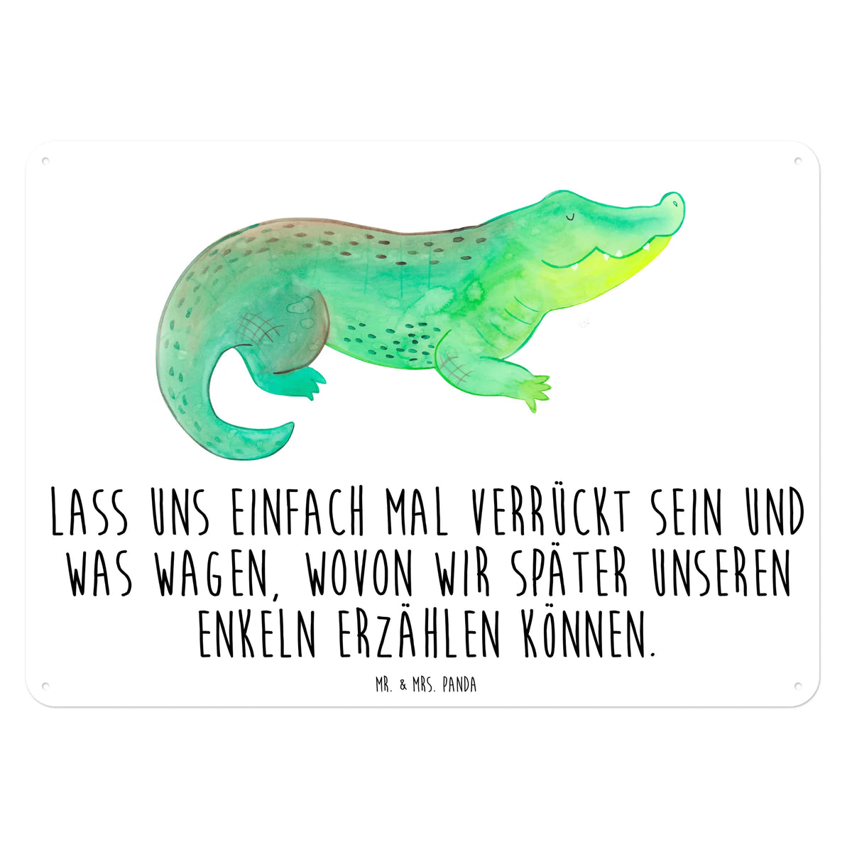 Blechschild Krokodil
