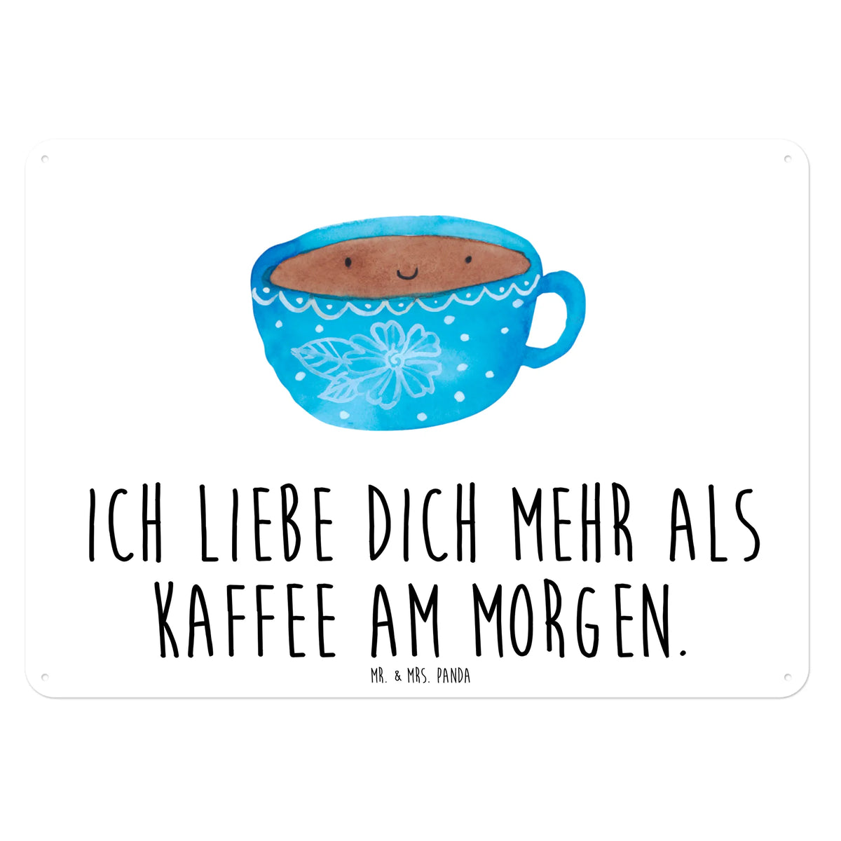Blechschild Kaffee Tasse