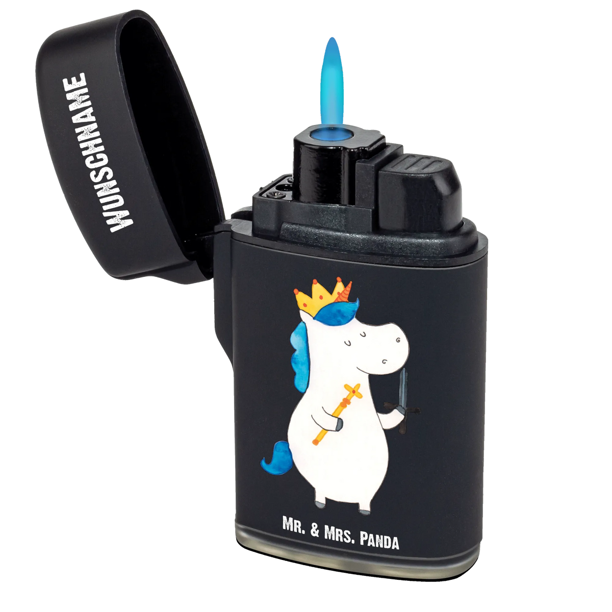 Personalisiertes Feuerzeug Einhorn König mit Schwert Feuerzeug Personalisiert, Feuerzeug mit Name, Individuelles Feuerzeug, Personalisiertes Feuerzeug, Personalisierbares Feuerzeug, Gasfeuerzeug personalisiert, Unicorn, Einhorn, Einhörner, Einhorn Deko, Ritter, König, Mittelalter