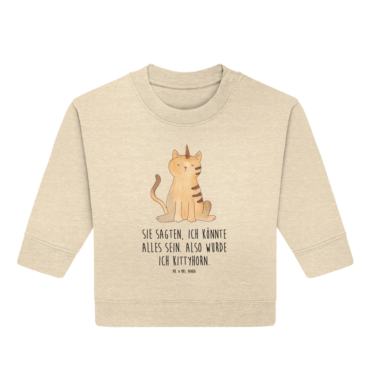Organic Baby Pullover Einhorn Katze Baby Bullover, Einhörner, Einhorn Deko, Einhorn, Unicorn, Glitzer, Katze, Einhornkatze, Katzer, Kittyhorn, Einhornpower, Regenbogen, Katzenhorn, Mieze, Erwachsenwerden