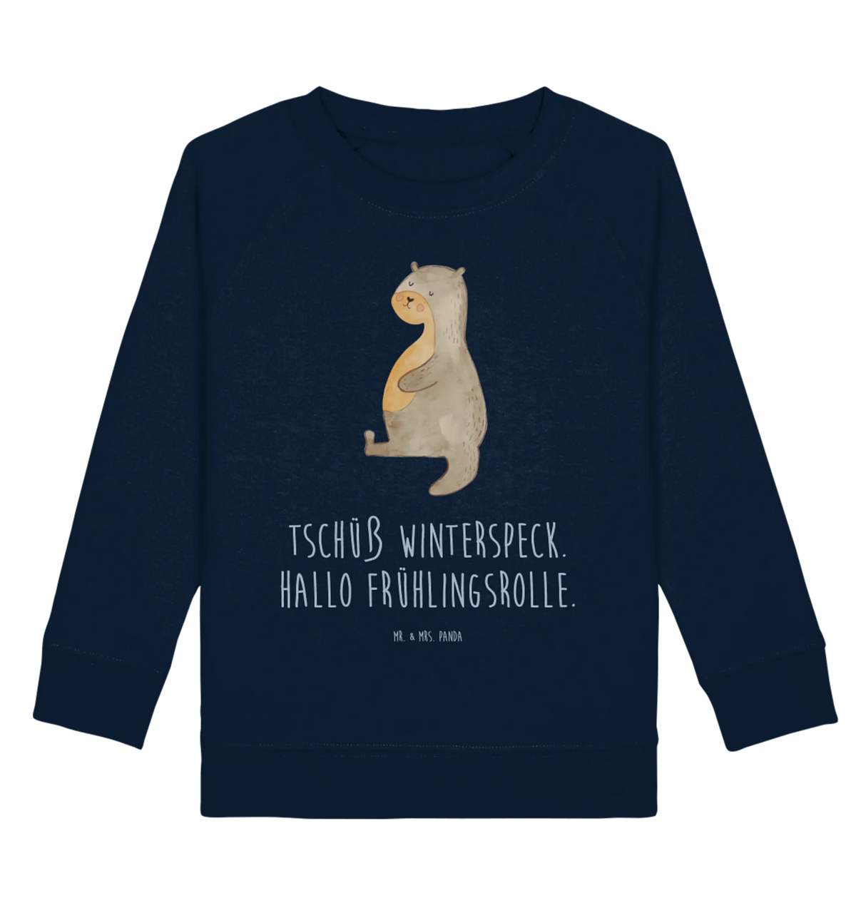 Organic Kinder Pullover Otter Bauch Kinder Sweatshirt, Kinder Pullover, Fischotter, Seeotter, Otter, Otter Seeotter See Otter