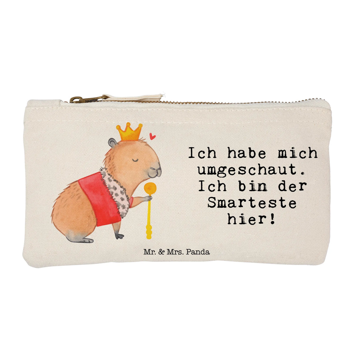 Make-up bag Capybara King Stifteetui, kosmetiktäschchen, toiletry bag, Schminkbeutel, Etui, Kulturtasche, Make-Up Tasche, Beauty Bag, Stofftasche, Täschchen, Mäppchen, Schminktäschchen, Schulmäppchen, Kosmetikbeutel, Waschbeutel, Waschtasche, Pouch, aufbewahrungstasche, aufbewahrungsbeutel, Stoffbeutel, Schlampermäppchen, Baumwolltasche, Kulturbeutel, Schlamper, pencil case, Federtasche, Pinseltasche, beauty tasche, beauty case, Stiftemäppchen, utensilientasche, Kosmetiktasche, Schminktasche, Baumwollbeutel, Federmappe, Lustige Sprüche, Tiere, Tiermotive, Gute Laune, König, Capybara