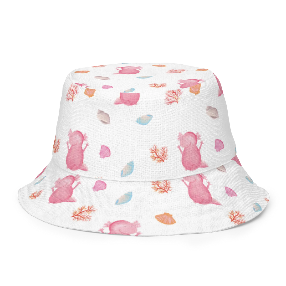Sonnenhut Axolotl Hurra Muster Safarihut, Wendehut, Sonnenhut, Sonnenmütze, Trekkinghut, Wendecap, Outdoorhut, Strandhut, Sonnenschutzhut, Stoffhut, Sonnenkappe, Boonie Hat, Wanderhut, Schlapphut, Anglermütze, Zweifarbiger Hut, Buschhut, Wendemütze, Fischerkappe, Anglerhut, Sommerhut, Krempenhut, Freizeithut, Tropenhut, Stoffmütze, Sommermütze, Fischerhut, Bucket Hat, Axolotl, Molch, Lurch, Lurche, Fröhlich, Motivation, Schwanzlurch, Axolot, Spaß, Freude, Zufriedenheit