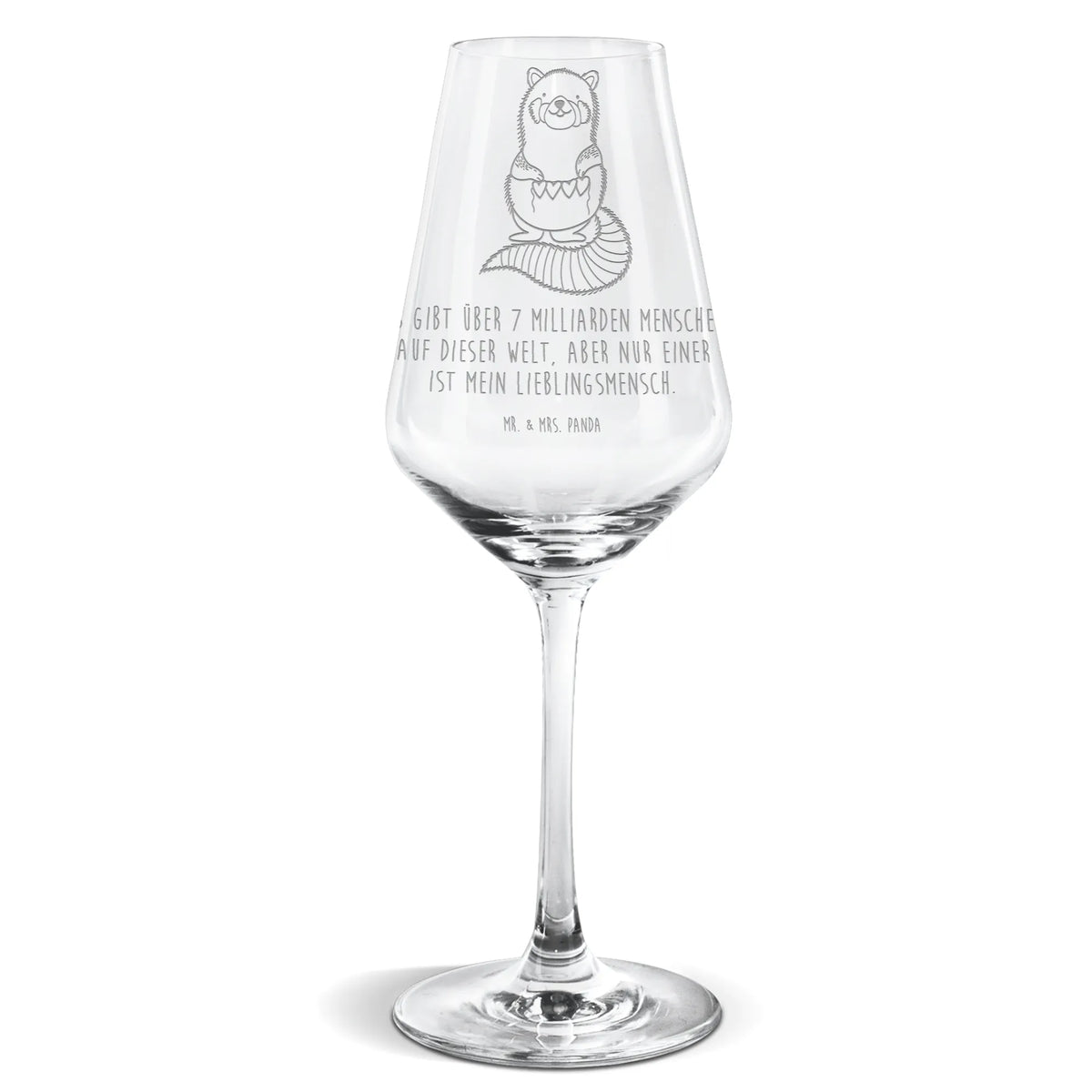 Weißwein Glas Roter Panda Weinglas Für Weißwein, Panda Weinglas, Weißwein Kelch, Weinglas, wein glas, Weißweinkelch, Weißwein Glas, Mr. & Mrs. Panda Weinglas, Lustige Sprüche, Tiere, Tiermotive, Gute Laune, Lieblingsmensch, Liebe, Panda, Herz, Rot, Liebling