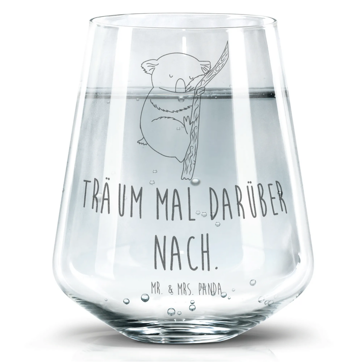 Trinkglas Koalabär Designglas, Panda Glas, Dekoglas, Allzweckglas, Geschenkglas, getränkebecher, Glas, Trinkgefäß, Becherglas, Saftglas, Glasbecher, Limonadenglas, Wasserbecher, Wasserglas, Tumbler Glas, Trinkglas, Lustige Sprüche, Tiere, Tiermotive, Gute Laune, Schlafzimmer, Koalabär, Bär, Traum, schlafen, Traumland, Koala, Träumen