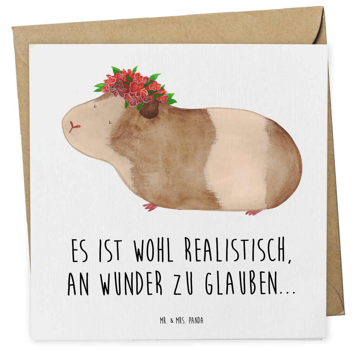 Deluxe Karte Meerschweinchen Weisheit Klappkarte, doppelkarte, Grußkarte, Glückwunschkarte, anlasskarte, faltkarte, Tiere, Lustige Sprüche, Tiermotive, Gute Laune, Meerschweinchen, Blumenkind, Motivation, Wunderland, Weisheit, Meeries, Realität, Wunder, Meerie, Spruch