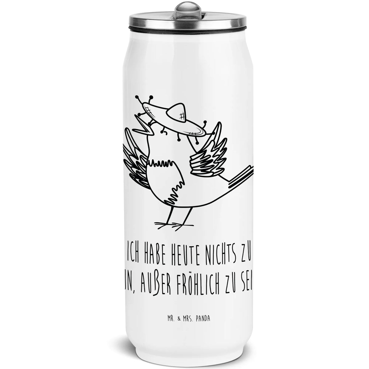 Getränkedosen Trinkflasche Rabe Sombrero Schul Trinkflasche, Isolierflasche, sport trinkflasche, Mehrwegdose, Dosenflasche, Isolierte Trinkflasche, Thermoflasche, Edelstahl Trinkflasche, Trinkflasche, wander trinkflasche, Edelstahlflasche, outdoor trinkflasche, Wasserflasche, Sportflasche, Getränkedose, Warmhalteflasche, reise trinkflasche, Thermodose, Getränkeflasche, Outdoorflasche, Edelstahl Thermoflasche, Trinkflasche Für Reisen, Kühlflasche, Dose Für Getränke, Thermosflasche, Trinkflasche mit Trinkhalm, Lustige Sprüche, Tiere, Tiermotive, Gute Laune, Elster, Glück Spruch, Vogel, glücklich sein, Rabe, Vögel, Fröhlich sein, Froh, Motivation, Spruch Positiv