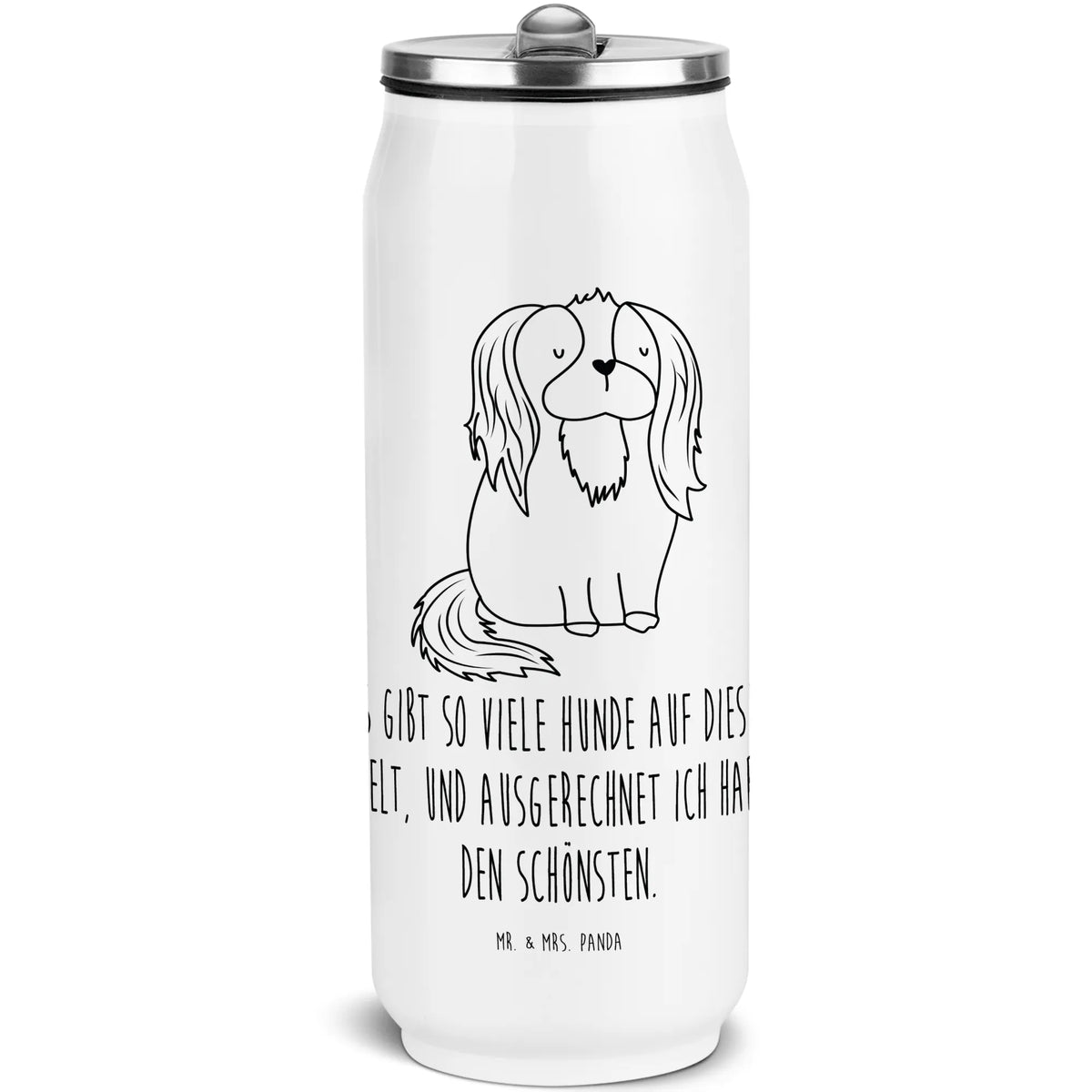 Getränkedosen Trinkflasche Hund Cavalier King Charles Spaniel Thermodose, wander trinkflasche, Getränkedose, Thermosflasche, Trinkflasche Für Reisen, Dose Für Getränke, Warmhalteflasche, Getränkeflasche, Isolierte Trinkflasche, outdoor trinkflasche, Schul Trinkflasche, sport trinkflasche, Kühlflasche, reise trinkflasche, Wasserflasche, Edelstahl Thermoflasche, Outdoorflasche, Trinkflasche, Dosenflasche, Trinkflasche mit Trinkhalm, Mehrwegdose, Isolierflasche, Edelstahl Trinkflasche, Edelstahlflasche, Thermoflasche, Sportflasche, Hund, Hunderasse, Hundebesitzer, Hundemotiv, Haustier, Tierliebhaber, Sprüche, Spaniel, Spruch, Schönster Hund, Cockerspaniel, Cavalier King Charles Spaniel
