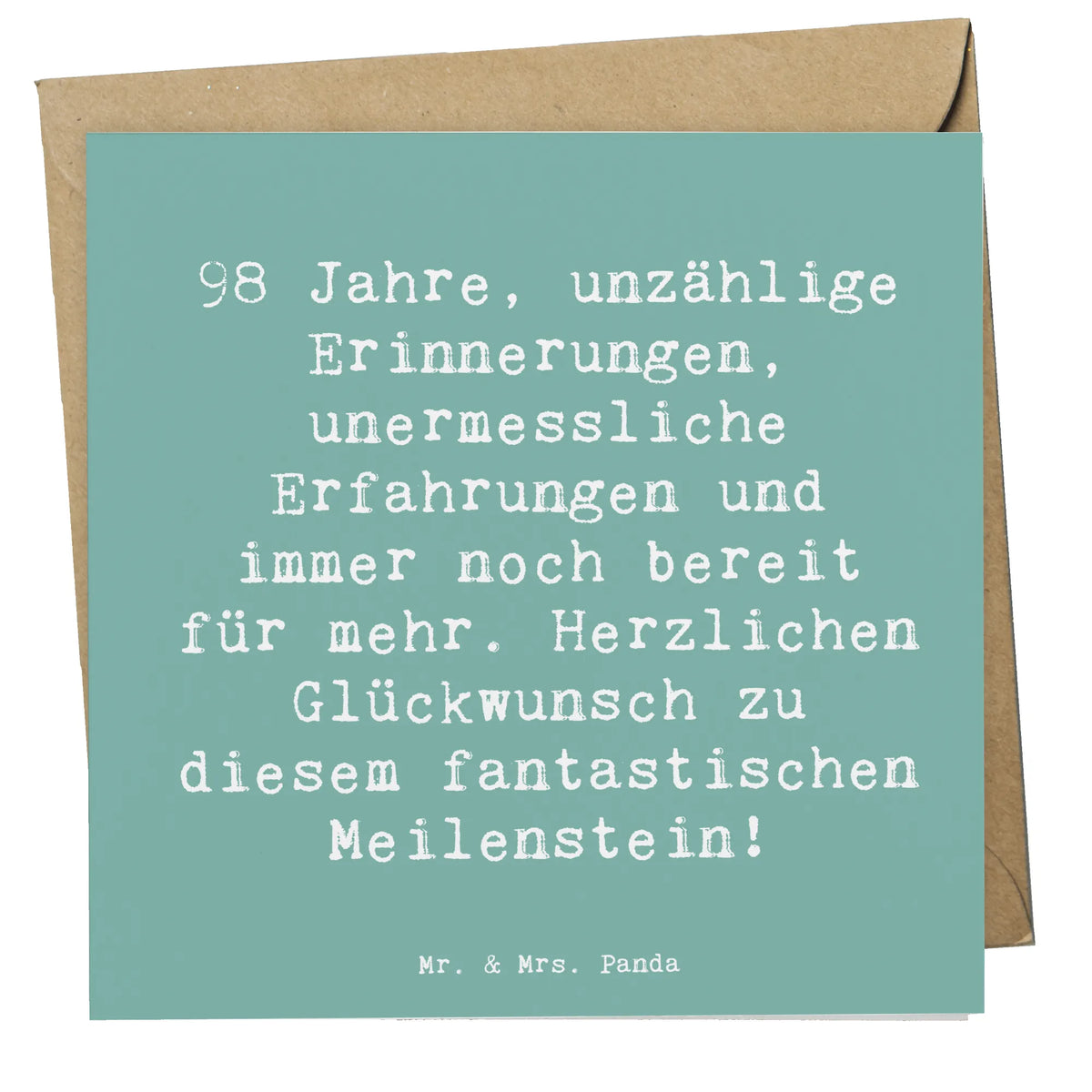 Deluxe Karte Spruch 98. Geburtstag doppelkarte, faltkarte, Klappkarte, Glückwunschkarte, Grußkarte, anlasskarte, Geschenk, Geburtstag, Geburtstagsgeschenk
