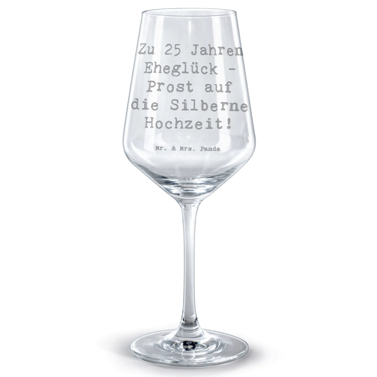 Rotwein Glas Spruch 25. Hochzeitstag Silberne Hochzeit