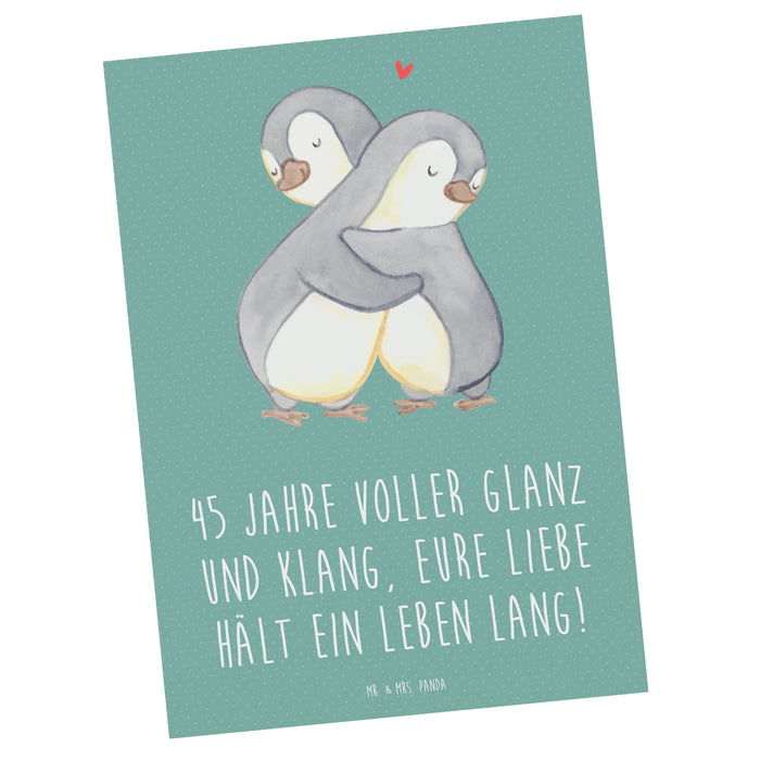 Postkarte 45. Hochzeitstag Messinghochzeit
