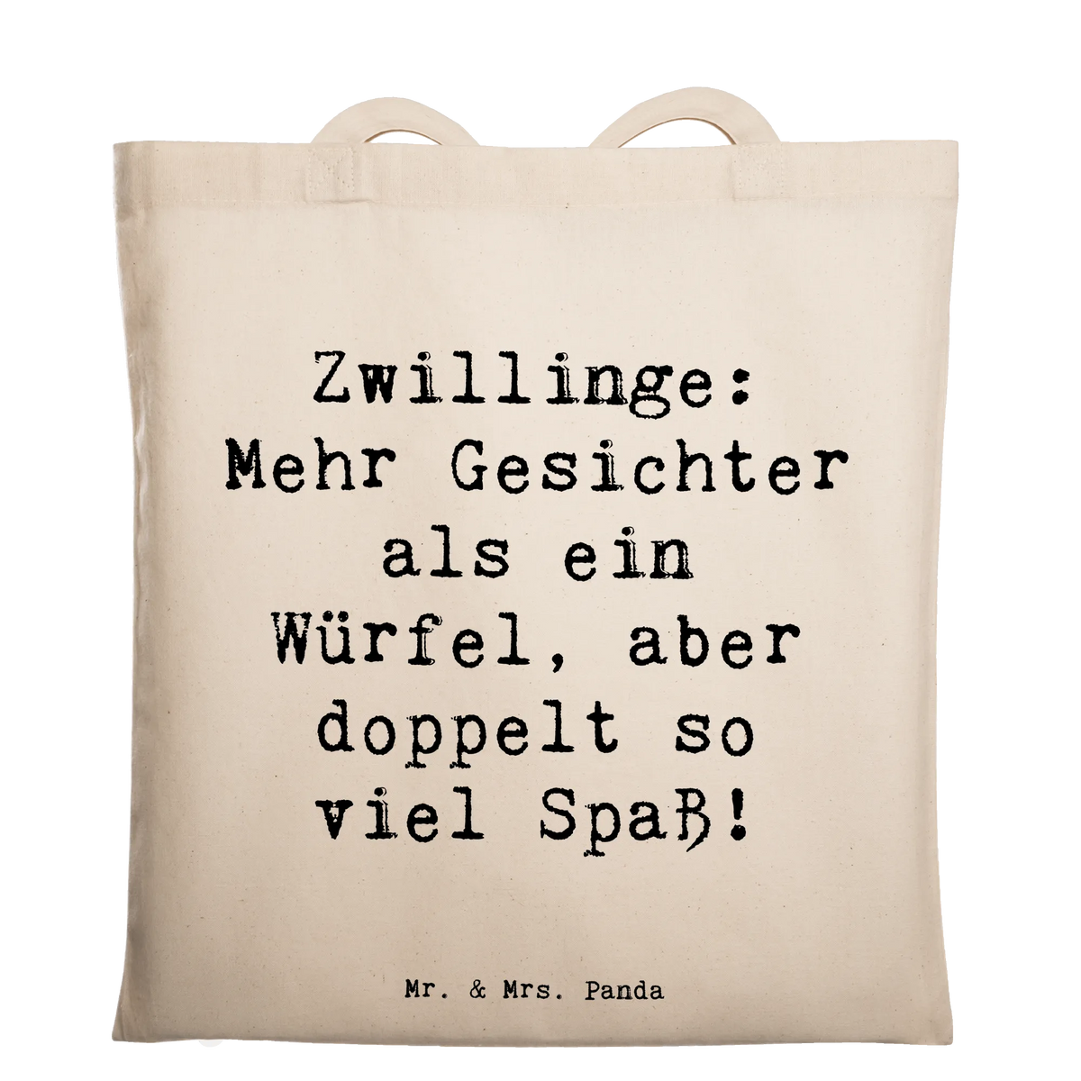 Tragetasche Spruch Zwillinge Spaß
