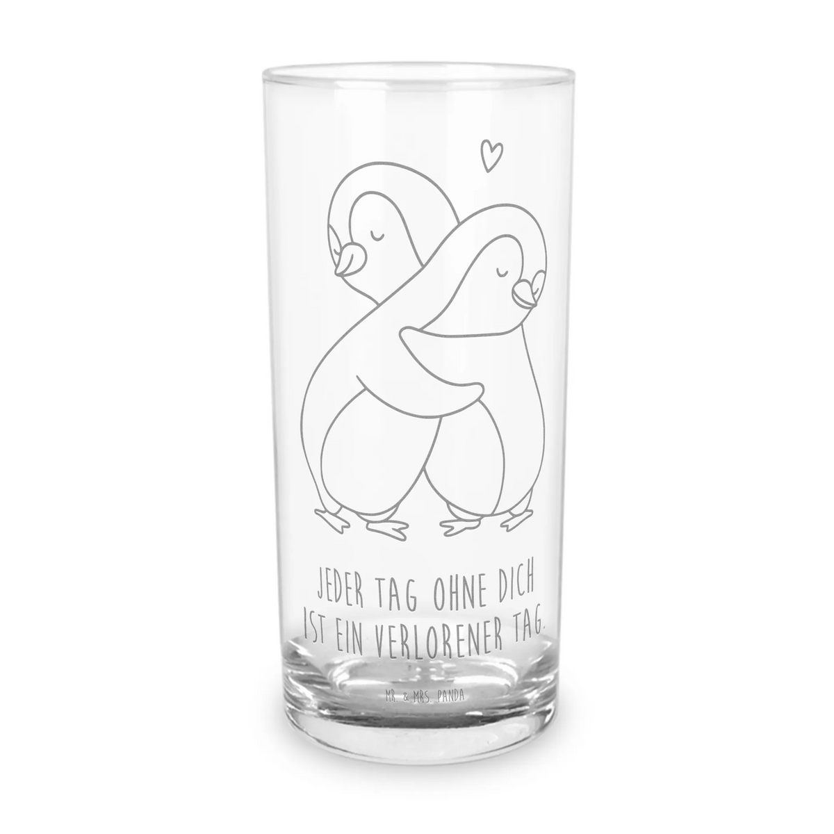 Wasserglas Pinguine Kuscheln