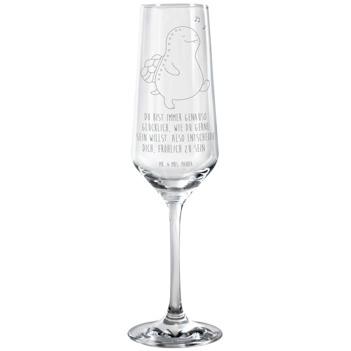 Sektglas Schildkröte Pfeifen