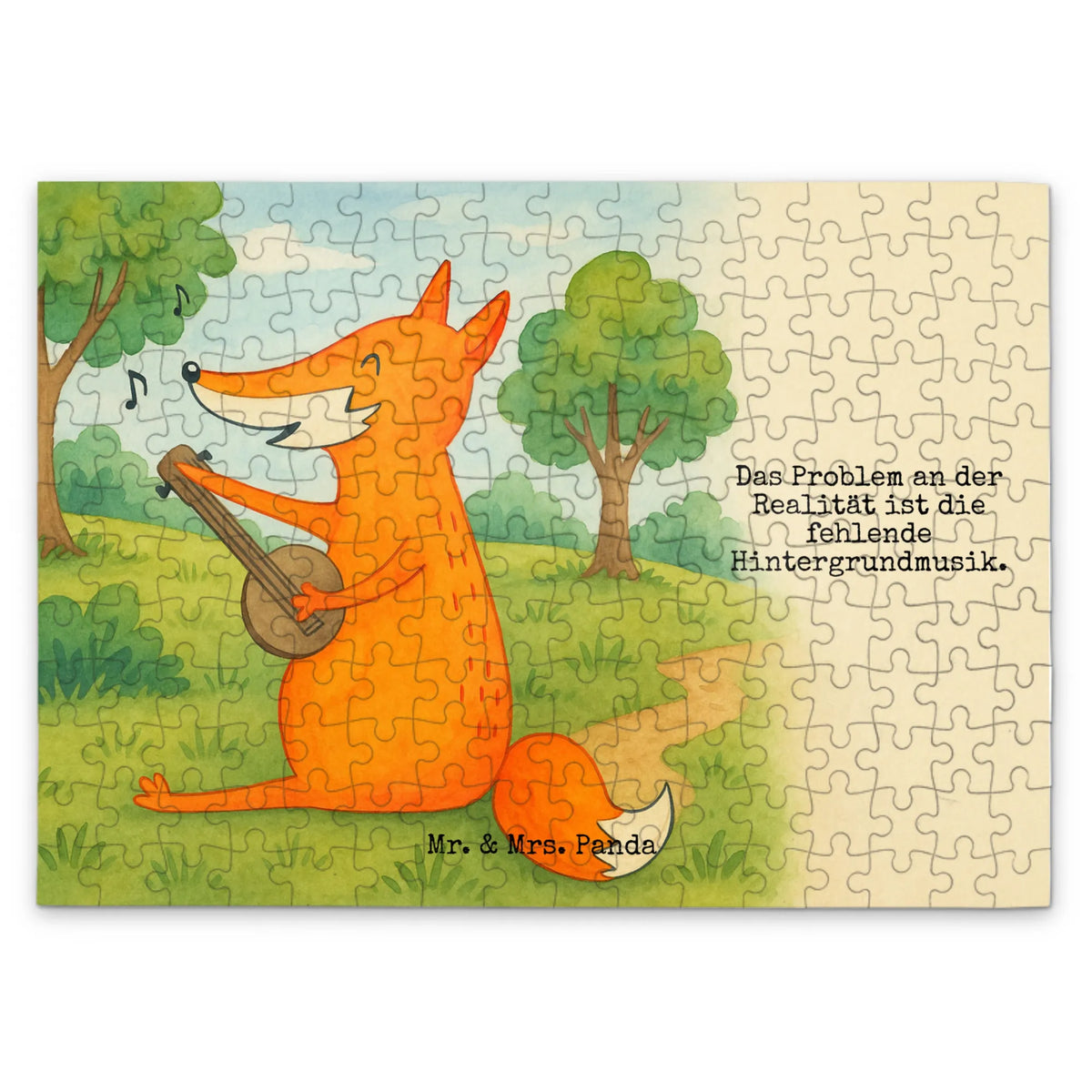 Puzzle Fuchs Gitarre Design Geduldspiel, 300 Teile Puzzle, 1000 Teile Puzzle, 2000 Teile Puzzle, 500 Teile Puzzle, Puzzlespiel, Puzzle, 1500 Teile Puzzle, Legespiel, Fuchs, Sängerin, Füchse, Musikerin, Geschenk Musiker, Gitarre, Musik Spruch, Sänger