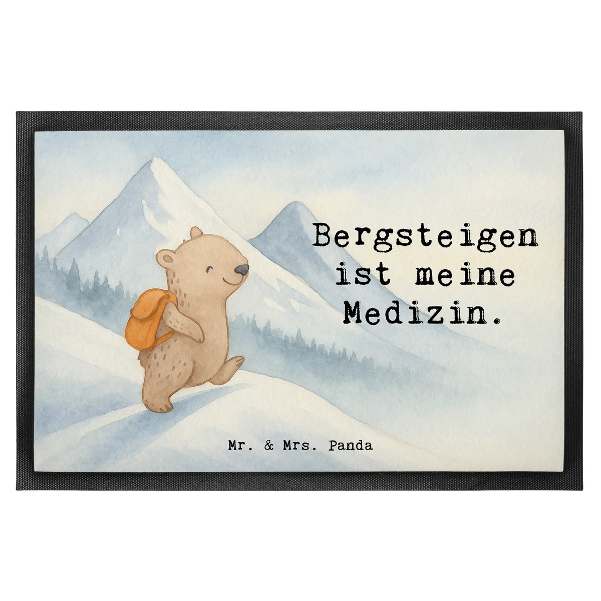 Fußmatte Bär Bergsteigen Design Schmutzfänger, hausmatte, Haustürmatte, Vorleger, Eingangsmatte, Abtretmatte, Sauberlaufmatte, Outdoor-Matte, matte haustür, teppichmatte, Türvorleger, Schmutzfangmatte, außenmatte, abstreifer, Gummi-Fußmatte, Schmutzfangteppich, Gummimatte, Fußabtreter, bodenmatte, Schuhabstreifer, Fussmatte, fußmatte, flurmatte, Fußabstreifer, Bodenvorleger, Eingangsteppich, Abtreter, Schmutzmatte, Türmatte, Geschenk, Schenken, Sport, Sportart, Hobby, Danke, Dankeschön, Auszeichnung, Gewinn, Sportler, Bergsteigen, Trekking, Bergsport, Wandern, Alpinwandern, Alpinismus